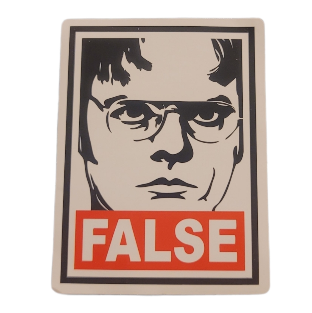 NEW! The Office Dwight Schrute Vinyl Funny False Quote Laptop Sticker NEW